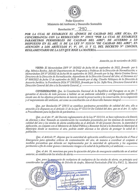Resolución Número 790/2022